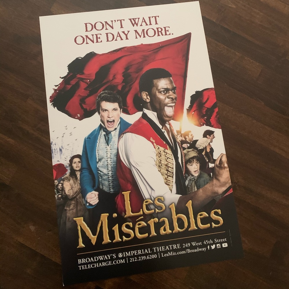 Official Broadway Poster 🎭 LES MISERABLES